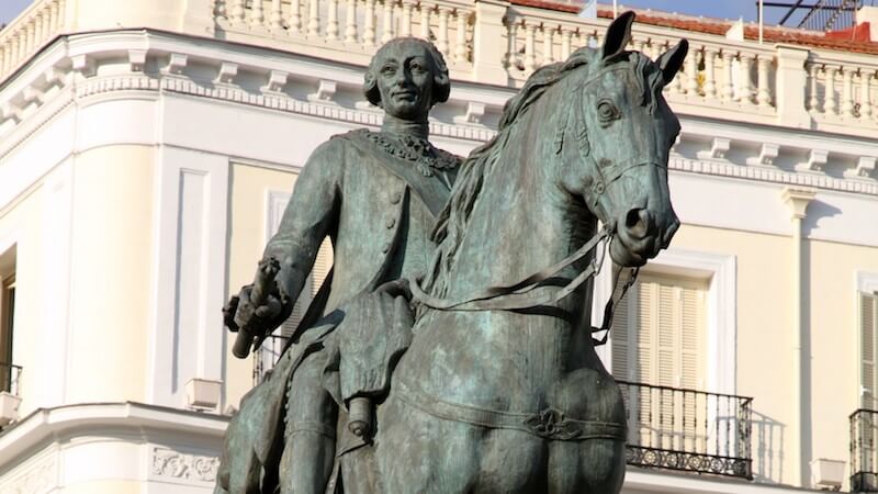 Historic Madrid statue