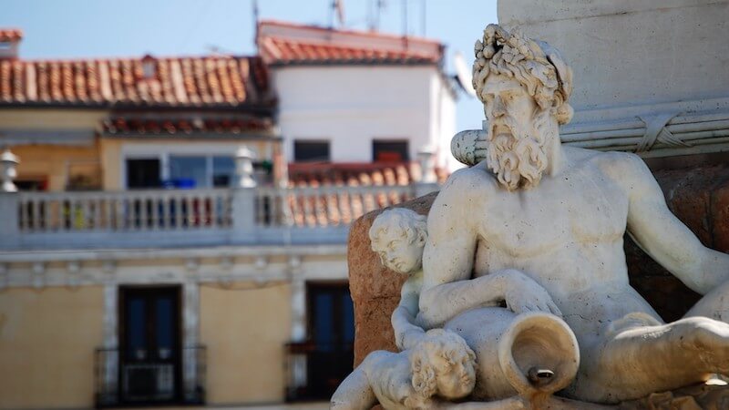 Historic Madrid statue