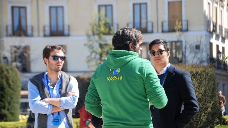 Travel guide Enrique with group of tourists