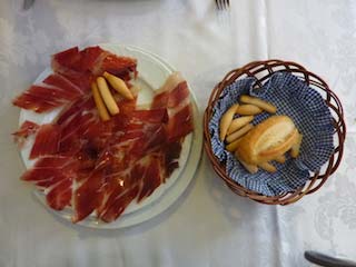 prosciutto and bread