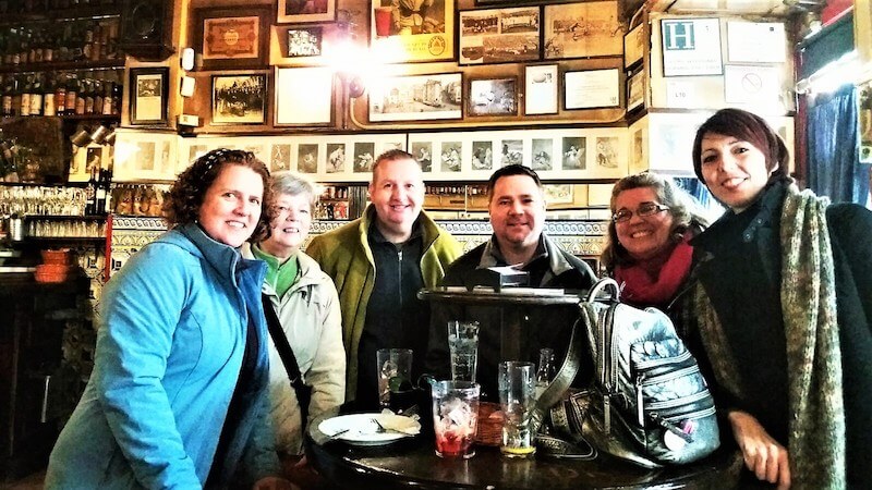 Group of people in a local tavern