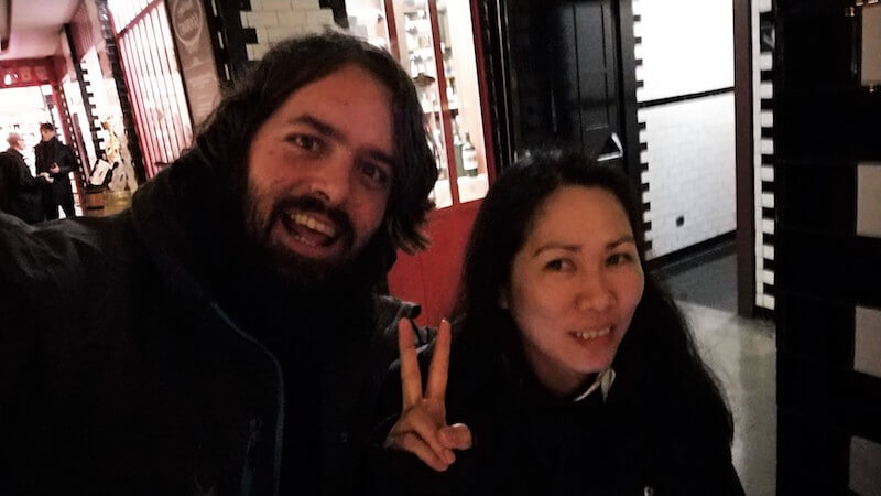 Travel guide Enrique with a friend