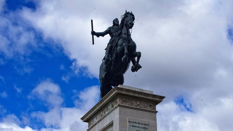 historic madrid statue